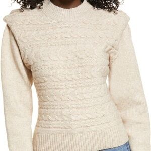 BlankNYC Cable Crewneck Sweatwe